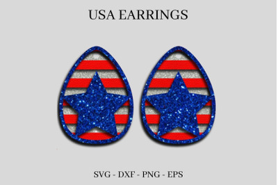 Patriotic Earrings SVG