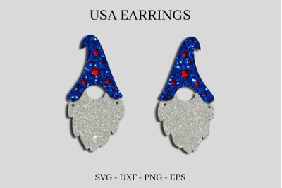 Memorial Day Earrings SVG