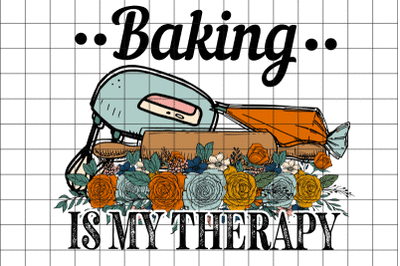 Baking is My Therapy Graphic Design