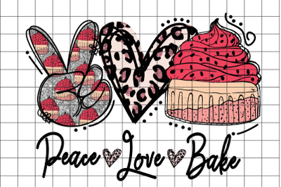 Peace Love Bake Graphic Design