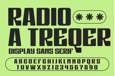 RADIO A TREQER Typeface