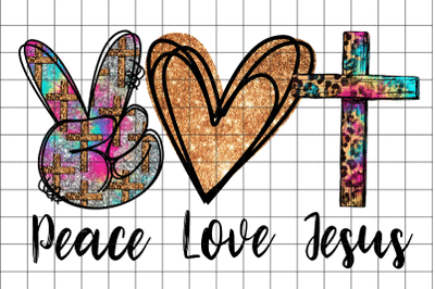 Peace Love Jesus Graphibc Design