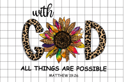 With God All Things Are Possible  Graphic PNG