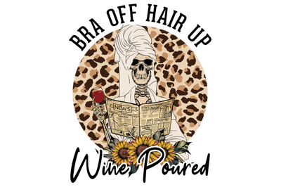 Bra Off Hair Up Wine Poured Graphic  PNG