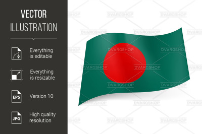 State flag of Bangladesh.