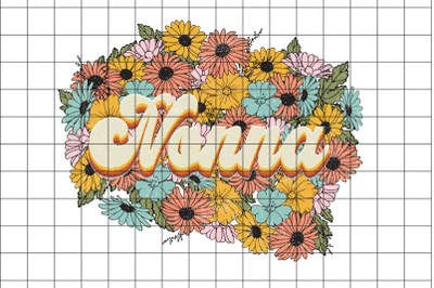 Florals Retro Nonna Graphic Design