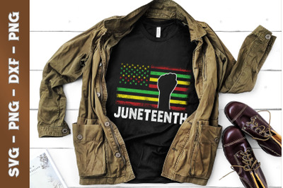 Juneteenth in a Flag Black history