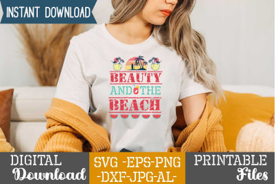 Beauty And  The Beach SVG cut files&2C;Beauty And  The Beach SVG Design