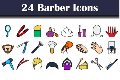 Barber Icon Set
