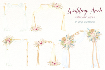 Floral Wedding Boho Arch Clipart  | Rustic wedding arches png