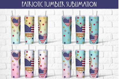 Patriotic tumbler design | Tumbler sublimation