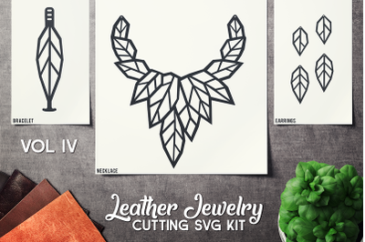 Leather Jewelry Cutting Template VOL 4 - SVG CUT FILES
