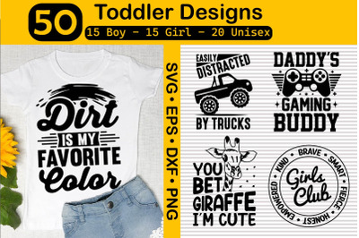 Toddler Boy, Girl, Unisex SVG bundle, Kids quotes