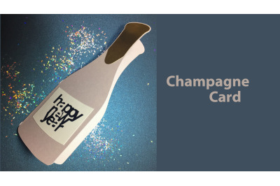 Champagne Card SVG