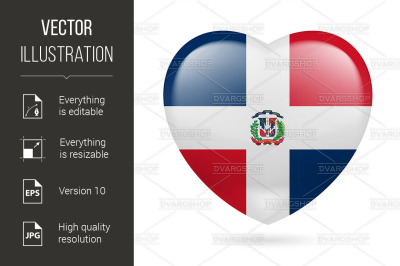 Heart icon of Dominican Republic