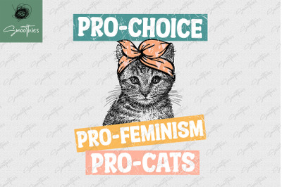 Pro Choice Pro Feminism Pro Cats PNG