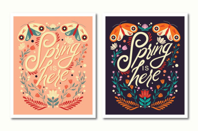 Spring is Here poster design