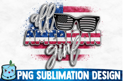 All American Girl Sublimation Design