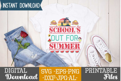 School&#039;s Out For Summer SVG cut files