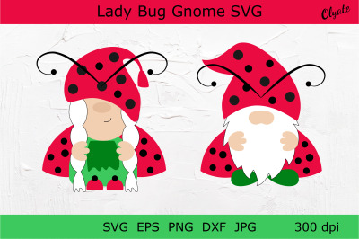 Gnome Ladybug SVG. Lady Bug SVG