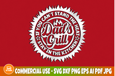 Dad&#039;s Grill SVG, BBQ Svg Cut File, Dad Life Svg