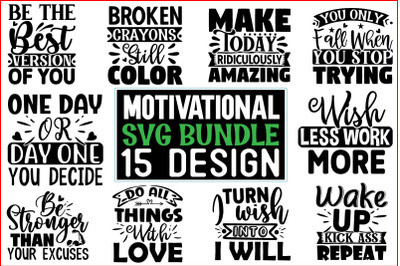 Motivational SVG Design Bundle