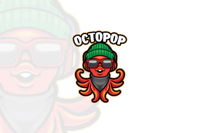 Octopus Cute Mascot Logo