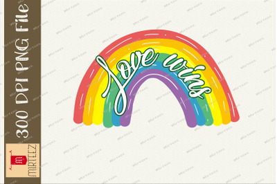 Love Wins Rainbow LGBT Pride PNG