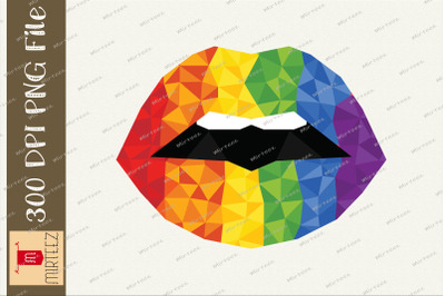 Geometric Sexy Lip LGBT Pride PNG