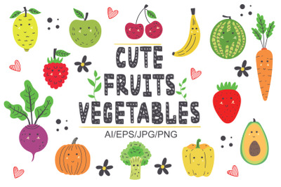 Cute fruits &amp; vegetables