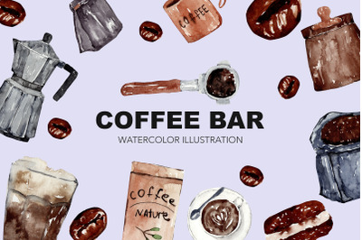 COFFEE BAR watercolor