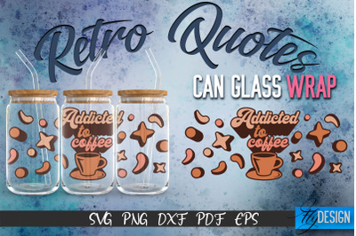 Glass Can Wrap SVG | Retro Wrap SVG | Glass Can Wrap SVG | Retro Glass