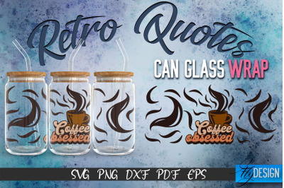 Glass Can Wrap SVG | Retro Wrap SVG | Glass Can Wrap SVG | Retro Glass