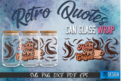 Glass Can Wrap SVG | Retro Wrap SVG | Glass Can Wrap SVG | Retro Glass