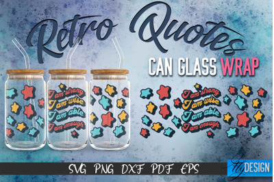 Glass Can Wrap SVG | Retro Wrap SVG | Glass Can Wrap SVG | Retro Glass