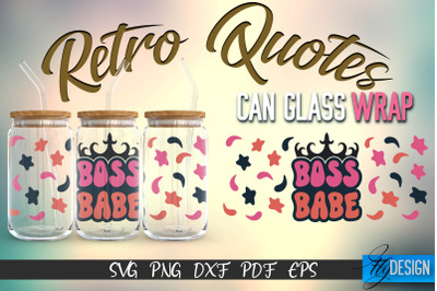 Glass Can Wrap SVG | Retro Wrap SVG | Glass Can Wrap SVG | Retro Glass