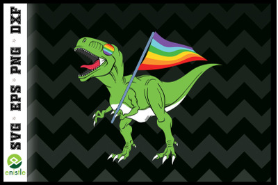 Pride Dinosaur LGBT T-rex LGBT Rainbow