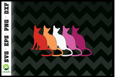 Pride Cat LGBT Cats Pile Cute Flag