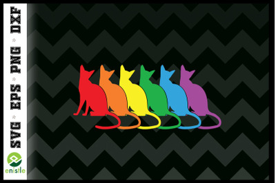 Cat LGBT Kawaii Cats Rainbow Flag