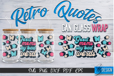 Glass Can Wrap SVG | Retro Wrap SVG | Glass Can Wrap SVG | Retro Glass