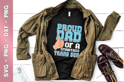 Mens Awesome Proud Trans Dad Pride LGBT