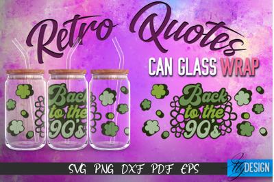 Glass Can Wrap SVG | Retro Wrap SVG | Glass Can Wrap SVG | Retro Glass