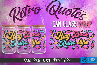 Glass Can Wrap SVG | Retro Wrap SVG | Glass Can Wrap SVG | Retro Glass