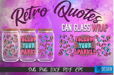 Glass Can Wrap SVG | Retro Wrap SVG | Glass Can Wrap SVG | Retro Glass