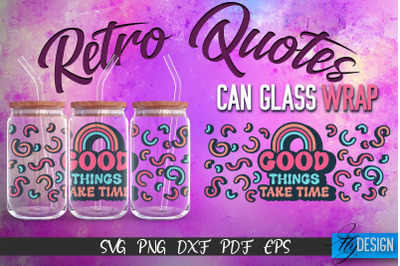 Glass Can Wrap SVG | Retro Wrap SVG | Glass Can Wrap SVG | Retro Glass