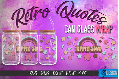 Glass Can Wrap SVG | Retro Wrap SVG | Glass Can Wrap SVG | Retro Glass