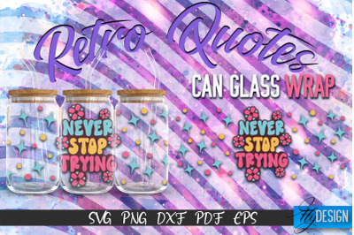 Glass Can Wrap SVG | Retro Wrap SVG | Glass Can Wrap SVG | Retro Glass