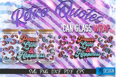 Glass Can Wrap SVG | Retro Wrap SVG | Glass Can Wrap SVG | Retro Glass