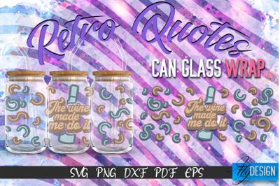 Glass Can Wrap SVG | Retro Wrap SVG | Glass Can Wrap SVG | Retro Glass