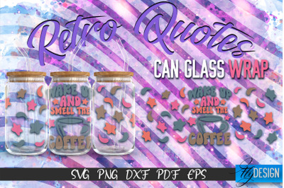 Glass Can Wrap SVG | Retro Wrap SVG | Glass Can Wrap SVG | Retro Glass